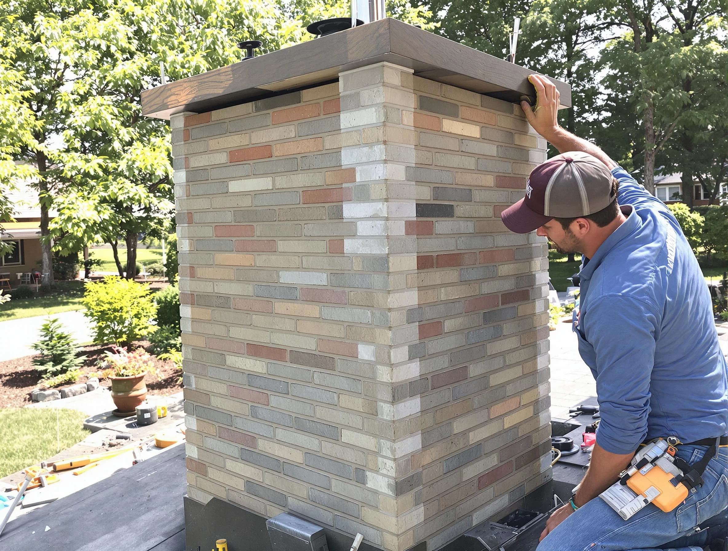 Gunbarrel Chimney Sweep completing a modern chimney remodel in Gunbarrel, CO