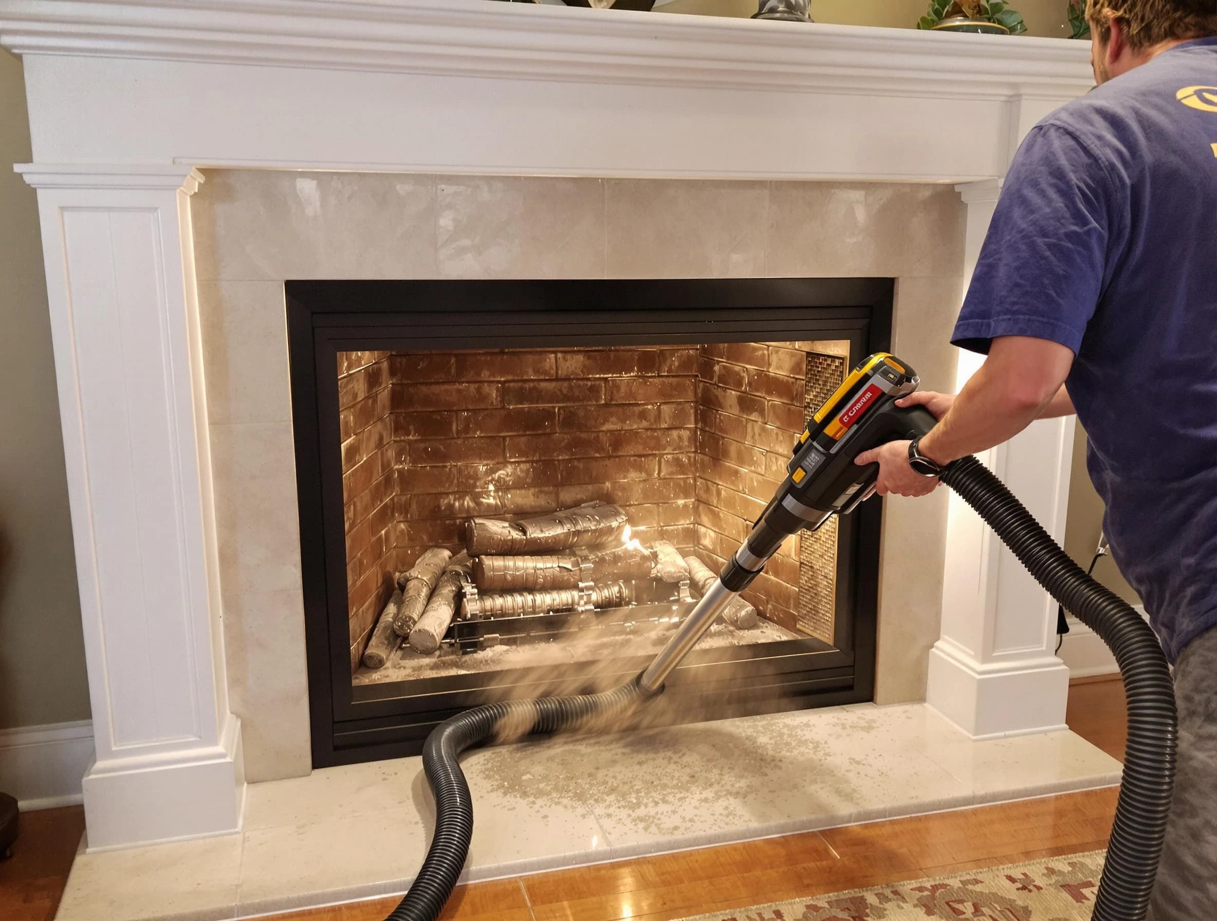 Fireplace cleaning performed by Gunbarrel Chimney Sweep in Gunbarrel, CO