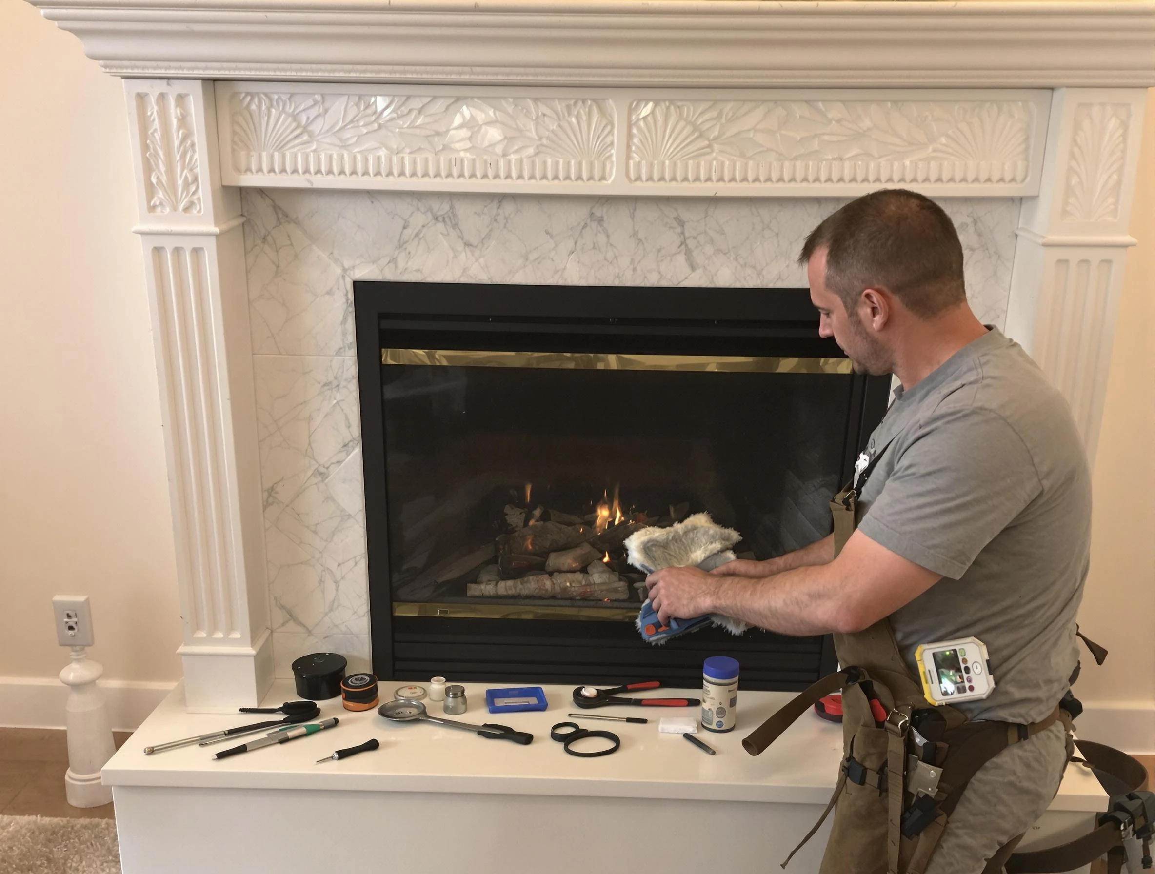Gunbarrel Chimney Sweep performing fireplace maintenance in Gunbarrel, CO